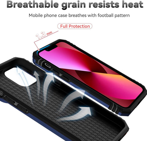 Hitaoyou Compatible with iPhone 13 Case, Phone Case iPhone 13,iPhone 13 Case with Camera Cover & Kickstand Military Grade Shockproof Heavy Duty Pr...