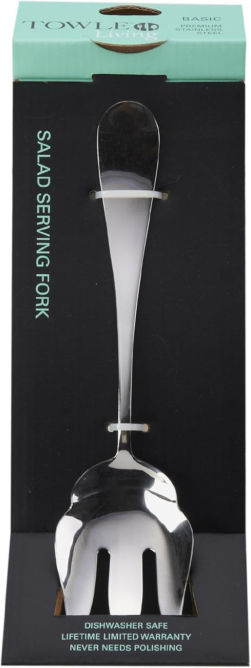 Towle Living Basic Stainless Steel Salad Serving Fork...