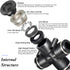 TAILONZ PNEUMATIC 4 Way 1/4 Inch OD Straight Push Fittings Plastic Quick Release Connectors Air Line Fittings PZA-1/4 (Pack of 5)...