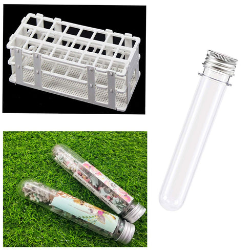 Test Tubes 25x140mm(40ml), Clear Plastic Tubes with Screw Caps for Science Experiment Party Decoration Christmas Birthday Gifts Candy Storage...