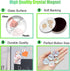 12Pcs Glass Refrigerator Magnets, Strong Magnetic Fridge Magnets, Line Drawing Crystal Fridge Magnets Decorative for Kitchen, School, Office White...