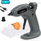 MULWARK Cordless Hot Melt Glue Gun, Rechargeable Fast Preheating Mini Glue Gun Kit with 30 Pc Premium Glue Sticks and Nozzle Cap, Wireless Hot Glu...