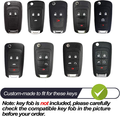 MECHCOS Fit for Chevy Chevrolet Equinox Cruze Malibu Encore Camaro Impala Buick Regal Lacrosse GMC Terrain Blue TPU Key Fob Cover Case Remote Hold...
