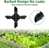 40 Pack Drip Irrigation 1/4" Barbed Cross Tee Fittings, Barbed Connectors for 1/4 Inch Irrigation Tubing Drip Line 4 Way Parts for Drip Sprinkler ...