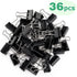 ZZTX Black Binder Clips Paper Clamps Clips Medium Size, 1.3 Inches, 36 Pack...