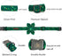 Elegant little tail St. Patrick's Day Dog Collar with Flower, Dog Collar Flowers Green Clover Girl Dog Collar Pet Gift Adjustable Dog Collar for S...