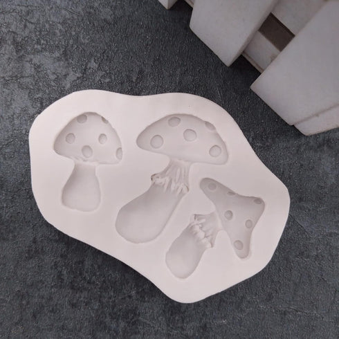 White Mushroom Silicone Mold Chocolate Candy Clay Mold For Diy Dessert Crystal Ice Mold Handmade Cupcake Decor Baking Tool Mushroom Silicone Mold,...