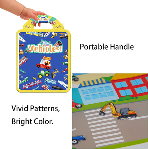 Puffy Sticker Book for Kids, Reusable Sticker Books for Toddlers, Vehicles Dinosaur Stickers for 3 4 5 Year Old Girls Boys, Car Airplane Travel Ac...