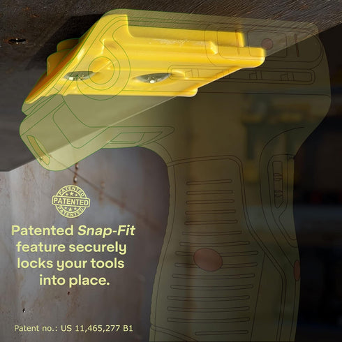 3 Pack DeWalt Tool Holder Wall Mount for 20v/60v Cordless Tools - Snap Fit DeWalt Drill Holder Wall Mount & DeWalt Tool Hanger with 6 Screws - DeW...