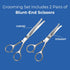 Pet Grooming Scissors Set With Round Tips For Dogs & Cats - Professional Grade Shears Safely Cut Through Dog or Cat Hair - Fur Trimming Made Easy ...