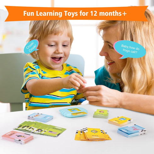 Talking Flash Cards with 384 Sight Words (Including Letters and Numbers), Montessori Educational Learning Interactive Toddler Toys, Speech Therapy...