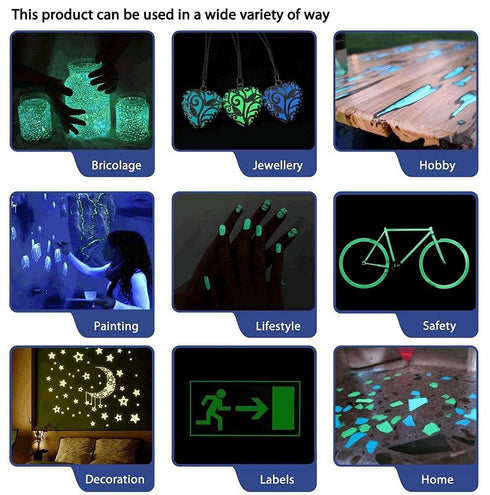 Glow in The Dark Pigment,Phosphorescent Glow Powder,3.52 Ounce (100 g),Water Based (Green) (Aqua-Turquoise)...