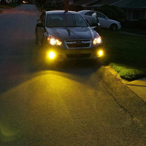 Alla Lighting 2800lm H8 H11 H16 LED Fog Lights Bulbs, 3200K Golden Yellow DRL Replacement for Cars, Trucks, Xtreme Super Bright COB-72 SMD Upgrade...