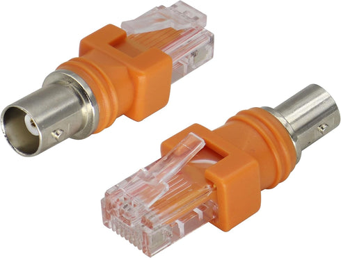 BNC Female RJ45 Male RF coaxial Adapter,only Used for Analyzer,Tester,line Meter and Other Test Equipment for Testing,can not Transmit Video and C...
