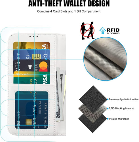 LUMARKE Designed for iPhone 11 Wallet Case - Detachable Flip Folio Cover -RFID Blocking 4 Card Slots Holder -Premium PU Leather Magnetic Kickstand...
