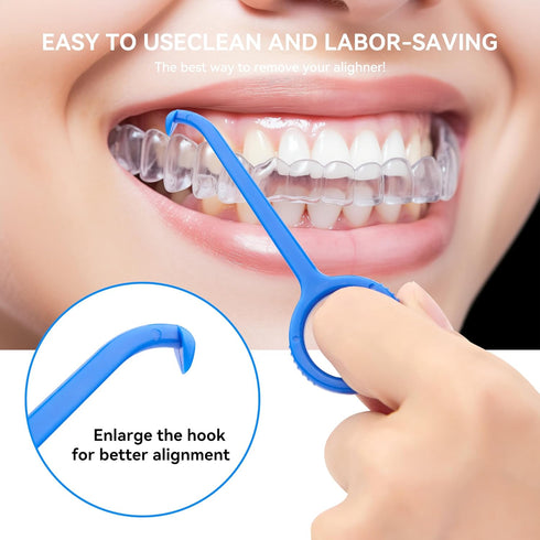 DLENP 25PCS Aligner Remover Tool, 5 Colors Clear Aligner Removal Tool for Invisalign Removable Retainers, Aligners,Braces Removal Kit...