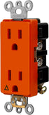 ENERLITES Isolated Ground Outlet, Industrial Grade Decorator Receptacle, 15A/125VA, 5-15R, 61500-IG-O, Orange...