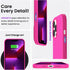ORNARTO Compatible with iPhone 13 Pro Case 6.1, Slim Liquid Silicone 3 Layers Full Covered Soft Gel Rubber Case Cover 6.1 inch-Hot Pink...