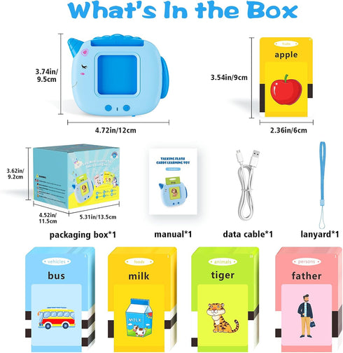 Talking Flash Cards Toddlers Toys: Learning Toys for Kids 2-3, Speech Therapy Pocket Speech Toy for Age 1 2 3 4 5 6, Autism Educational Montessori...