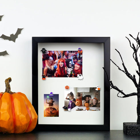 Halloween Push Pins,32 Pcs Decorative Push Pins for Bulletin Board Cute Push Pins Pumpkin Ghost Black Cat Witch Hat Thumb Tacks for Wall Photo Map...