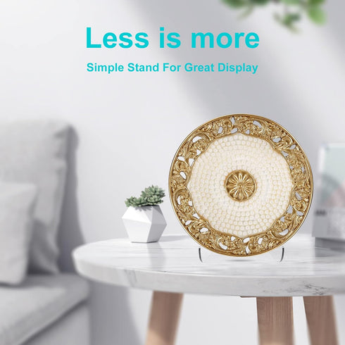 Flat Back Acrylic Plate Stand with Paddle, 4.5 Inch Clear Acrylic Display Stand Easel Holder, Transparent Tablet Holder for Displaying…...