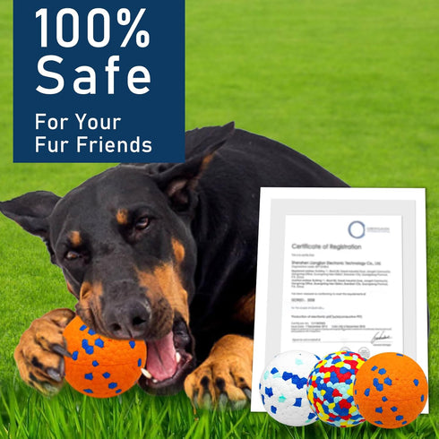 6 Pcs Dog Balls Tennis Ball for Aggressive Chewers Indestructible Dog Teething Chew Toys for Large Medium Small and Puppies, More Biting-Proof Ato...