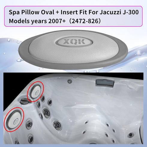 2472-826 Oval Pillow Set + three inside Inserts for 2007-2013 Jacuzzi J-300 Series hot tubs?Soft and Comfortable for Your Hot Tub and Spa Relaxati...