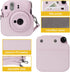 Camera Case Compatible with Fujifilm Instax Mini 12 Instant Camera with Adjustable Strap and Pocket (Pink)...