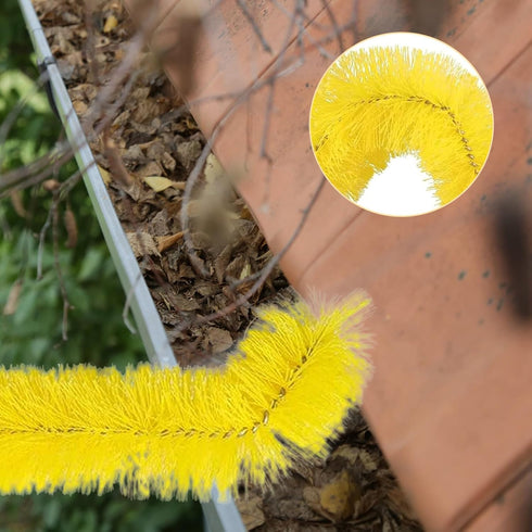 2 PCS Gutter Cleaning Brush Roofing Tool Rain Gutter Guard Cleaner Tool Adaptation Thread Interface Dia 0.87 Inch Gutter Cleaning Brush Tools Inte...