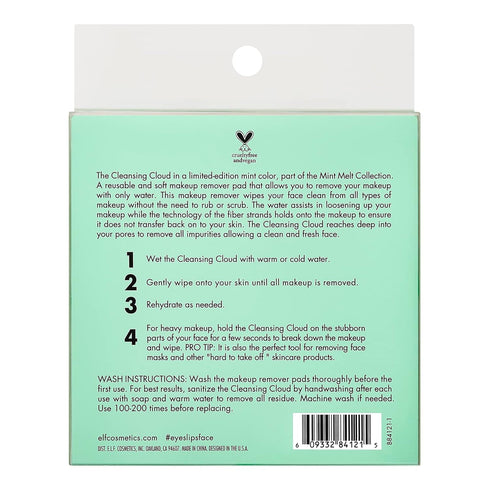 e.l.f. Mini Melt Cleansing Cloud Reusable Makeup Remover Pad, Washable Pad For Removing Dirt & Makeup, Vegan & Cruelty-Free, Limited Edition Color...