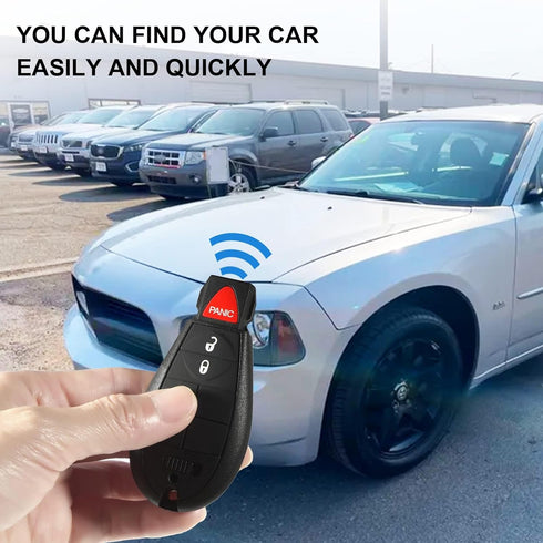 3 Button Key Fob Compatible for Dodge Challenger, Charger, Grand Caravan, Chrysler 300, RAM 1500 2500 3500 Keyless Entry Remote Replacement for M3...
