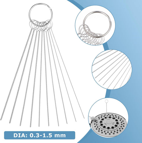 Gatuida Shower Head Cleaner: Small Gaps Hole Anti-Clogging Shower Head Cleaning Brush, Shower Nozzle Clog Removal Picks Shower Cleaner Brushes for...