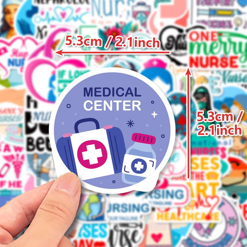 Nurses Day Stickers Nurses Day Label Stickers for Water Bottles Nurses' Day Theme Decals Waterproof Stickers Cards Envelopes Seals Cookies Box and...