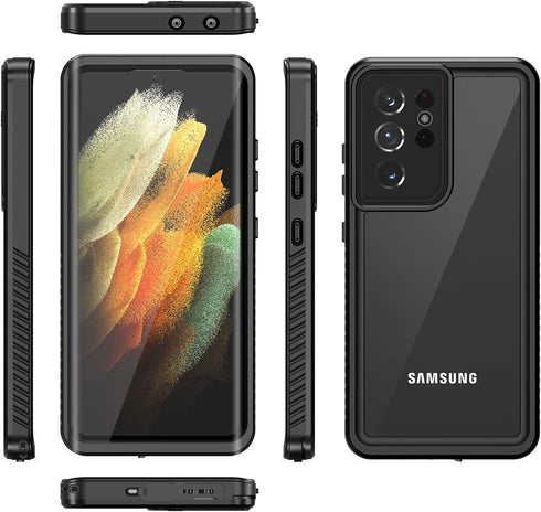 for Samsung Galaxy S21 Ultra 5G Case Waterproof IP68 Certified Dustproof Shockproof Snowproof Built-in Screen Protector for Galaxy S21 Ultra 6.8" ...