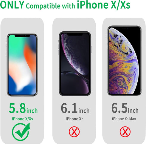 JJGoo Compatiable with iPhone X Case/iPhone Xs Case Clear, Transparent Shockproof Phone Case for iPhone X/XS, Slim Anti-Scratch Hard PC Back Prote...