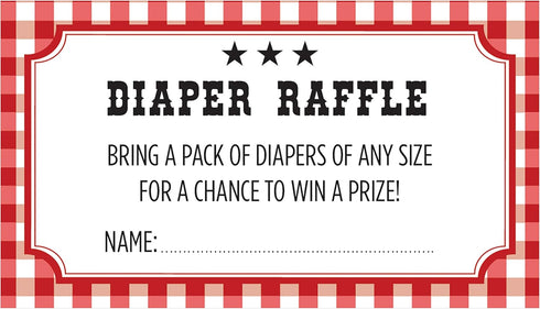 BBQ Baby-Q Diaper Raffle Baby Shower Cards - 24 count...