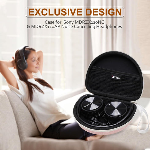 LTGEM Hard Case for Sony MDR-ZX110/ZX110AP/ZX110NC/ZX310AP Wired On-Ear Headphones, for iClever BTH22 Kids Headphones - Travel Protective Carrying...