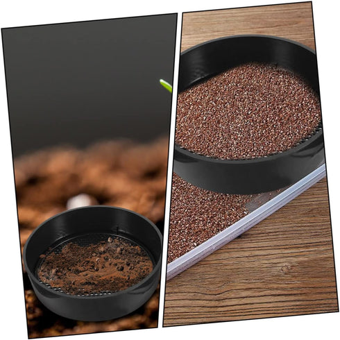 2 Soil Sieve Garden Potting Mix Sieve Stackable Sifting Pan Sand Sieves Soil Sifter Dispenser Sifting Pan Garden Riddle Sieve Garderning Tool Beac...