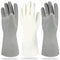 Cleanbear Cleaning Gloves Latex Free Rubber Gloves Reusable Lightweight and Durable Set of 3 with 2 Pairs of Gray Gloves and 1 Pair of White (12 I...