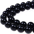 Gemstone Round Loose Beads Approxi 15.5 inch 1 Strand per Bag for Jewelry Making Findings Accessories (8mm, Black Onyx Agate)...