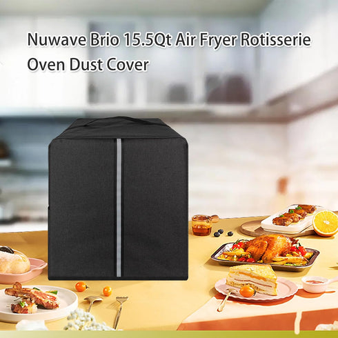 Air Fryer Dust Cover, Air Fryer Rotisserie Oven Dust Cover Compatible with Nuwave Brio 15.5Qt Air Fryer Rotisserie Oven,Dark Grey...