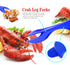 Crab Crackers and Tools Stainless Steel Lobster Crackers and Picks Set Forks Nut Cracker Set Opener Shellfish Lobster Crab Leg Crackers...