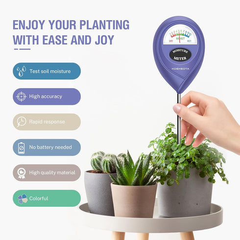 Soil Moisture Meter, Plant Water Meter for Indoor Outdoor Potted Plants,Soil Hygrometer Sensor for Gardening, Farming, Lawn Tool Kits for Plant Ca...