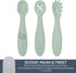 Dreambaby Scoop Mash and Twist Silicone Baby Spoon Set - 3 Stage Toddler Utensils for Baby Led Weaning - Soft Chew Training Spoons...