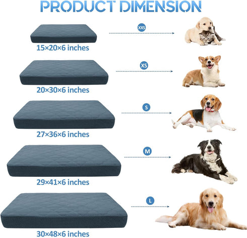 CHHKON Dog Bed Covers Replacement Washable Waterproof Pet Puppy Bed Cover for Dog(Blue,36x27x6 inch)...