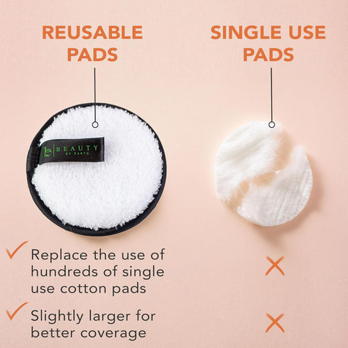 Face Makeup Remover Pads -5 Reusable Makeup Remover Pads, Makeup Remover Cloth, Makeup Eraser Cloth, Make Up Removers Cleansing Pads Face Pads, Ma...