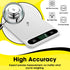 Food Scale White, 22lb/10kg Digital Kitchen Scale Grams and oz for Baking Cooking and Weight Loss, 1g/0.04oz Precise Graduation, Easy Clean Stainl...