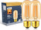 Amber Light Bulb,Dimmable Tubular led Bulb, T45 edison LED Bulbs, 60W Equivalent, 6W 500lm, 2200K Warm White, LED Filament Bulbs with 80+ CRI, Pac...