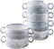 Yundu 9 Ounce Bowls with Handles,Ceramic Bowl for Soup, Souffle, Cereal, Stew, Chill, Ramekins, Set of 6, Grey Marble...