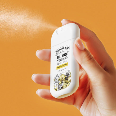 Poo-Pourri Before-you-Go Toilet Spray Bundle, Original Citrus 2 Fl Oz and Original Citrus 1 Fl Oz Pocket Travel Size - Lemon, Bergamot and Lemongr...